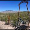 Custom cattle guard/crossing near the beginning of the trail marks the entrance to state land.