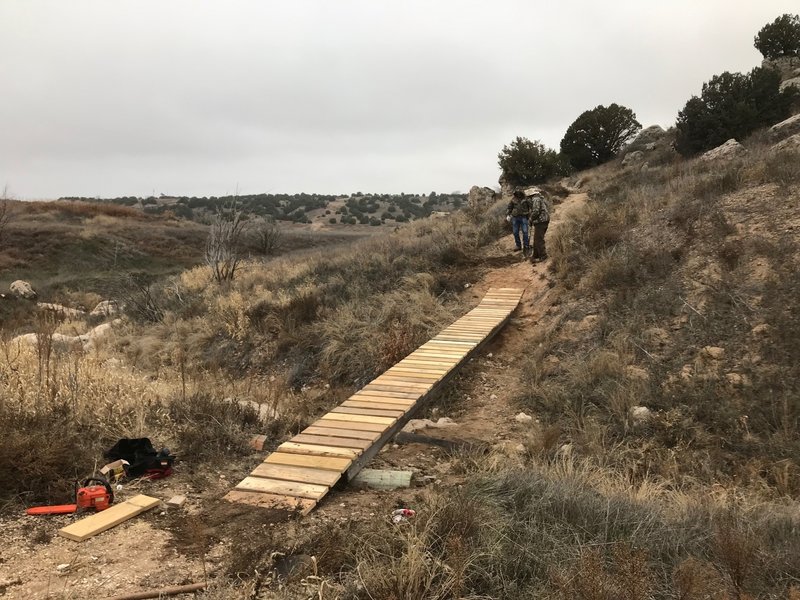 New bridge over water gap.