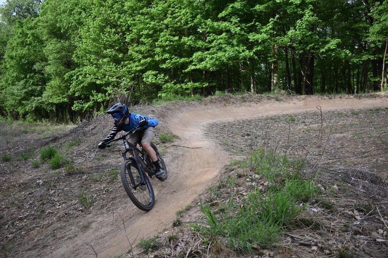 Railing some berms on power line dh