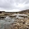 River where the dinosaur tracks are.