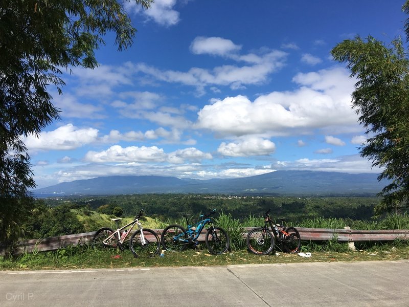 Great view of south of Davao City and the majestic Mt. Apo (hidden by clouds) along Langub road on the way to Carabao Trail, Devil's Trail, and Happy Ka Trail.