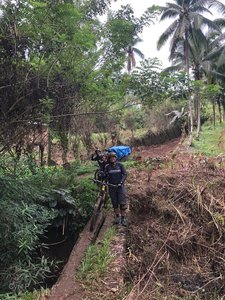 When the road is too muddy to ride, let's use the little bridge and walk our bikes - at RP trail. :)