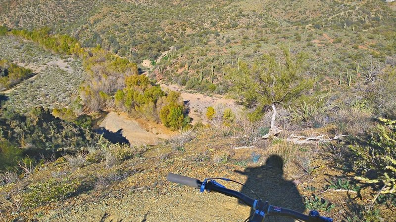 This switchback provides a view right down to the river