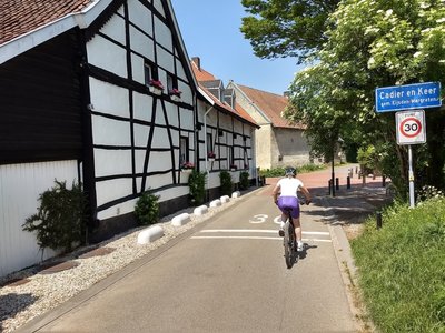 Characteristic building along the trail.