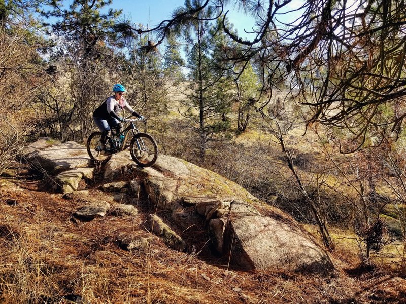 Navigating the rock garden/slab on Master Blaster.