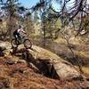 Navigating the rock garden/slab on Master Blaster.