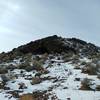 Rocky trail near volcano peak