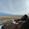 Petroglyph National Monument looking at the Sandia Mountains