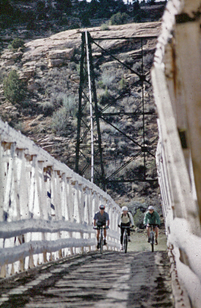 Here's a better version of a photo featuring the old Dewey Bridge that once was a part of Kokopelli's Trail.