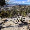 Austin bluffs open space, view of pulpit rock rock in the distance and the front range in the background.