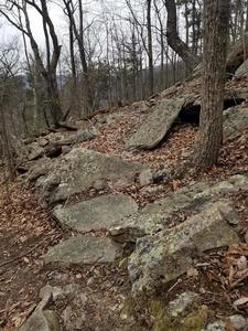 One of the many rock gardens on the trail, this is on the reverse descent.