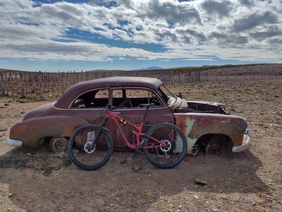 Out of place, this old GM is in sharp contrast to the naturalistic terrain commonly encountered in this area.