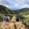 Relaxing and enjoying the view at the Hagas Lanchu peak.