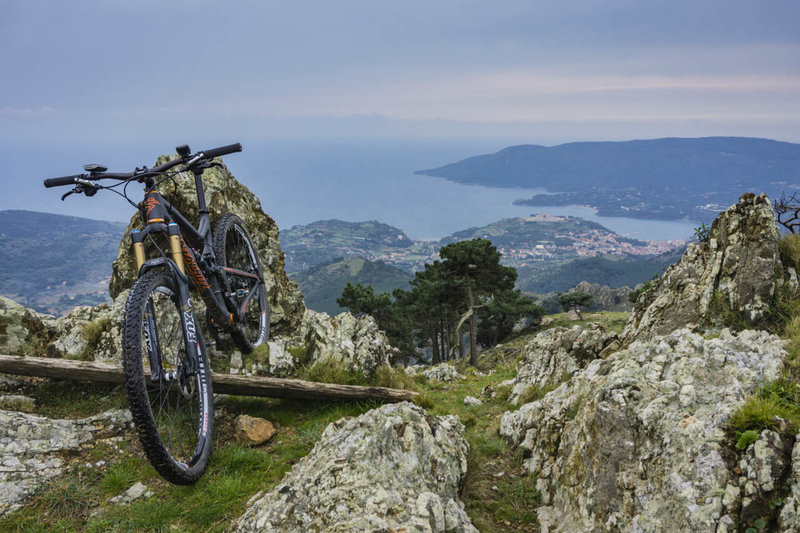 Atop Cima del Monte with Porto Azzurro in the background