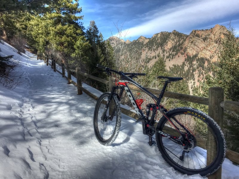 Perfect winter riding with hard packed snow.