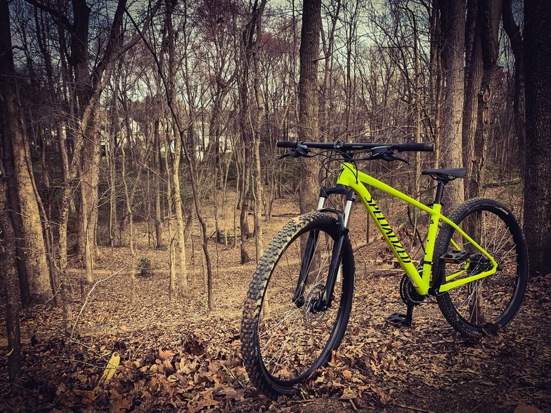 Shredding the trails on the new hardtail