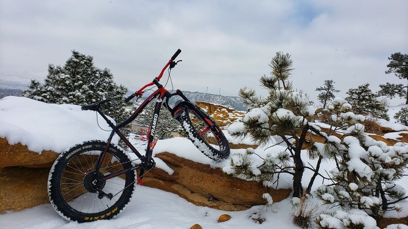 Looking at Austin Bluffs Open Space from Palmer Park