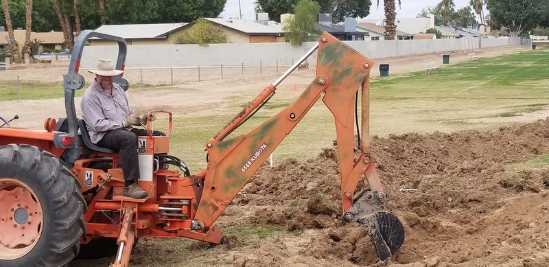 Digging dirt.