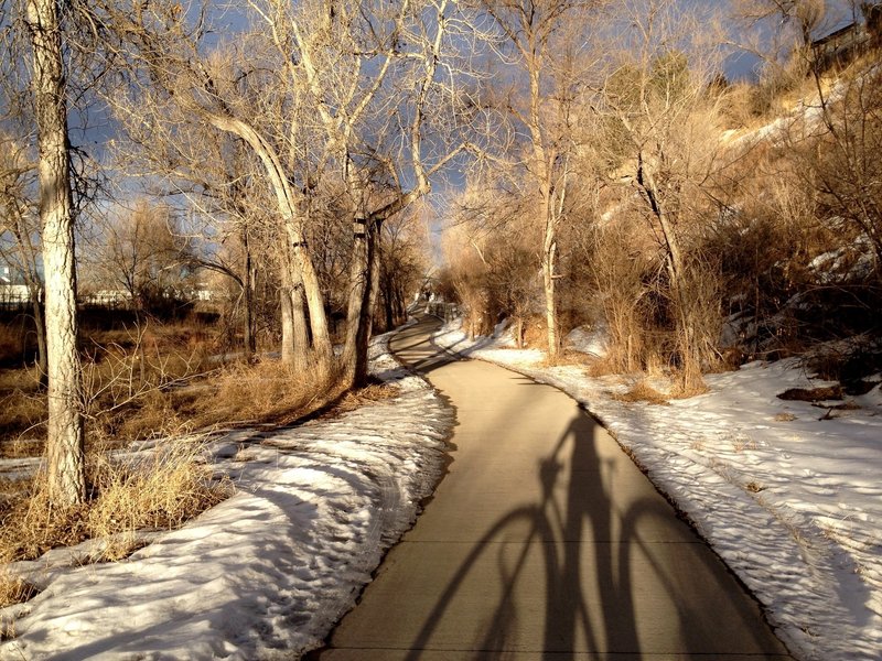 Clear Creek Trail shadows.