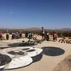 Taking a break at the Mickey Mouse slab - Sycamore Rocks