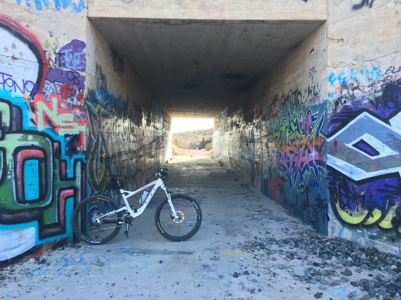 Graffiti in the tunnel under the railroad tracks