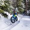 Getting some air on the groomed Cave Trail.