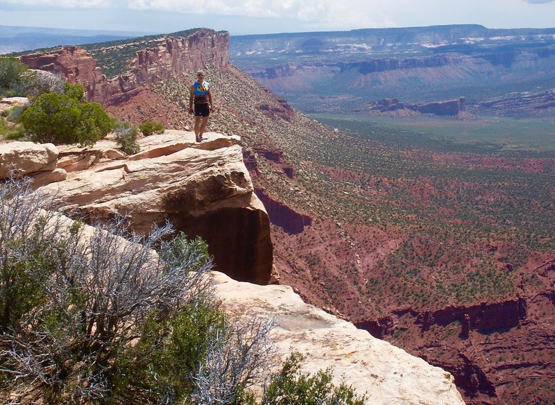 Top of the World ledge over Castle Valley