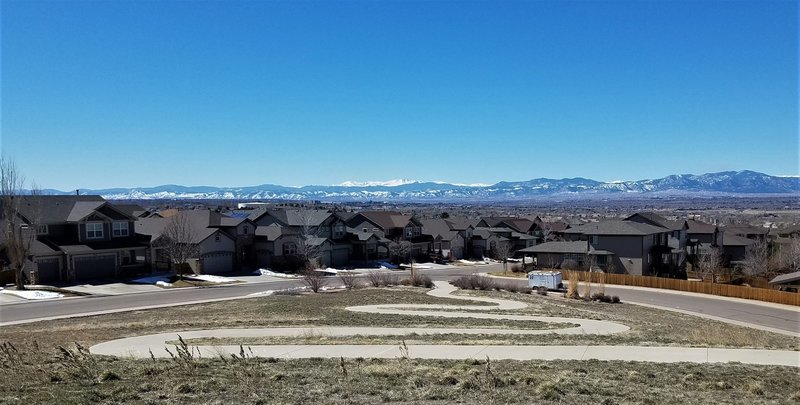 View from Homestead Hills Park with switchback path.