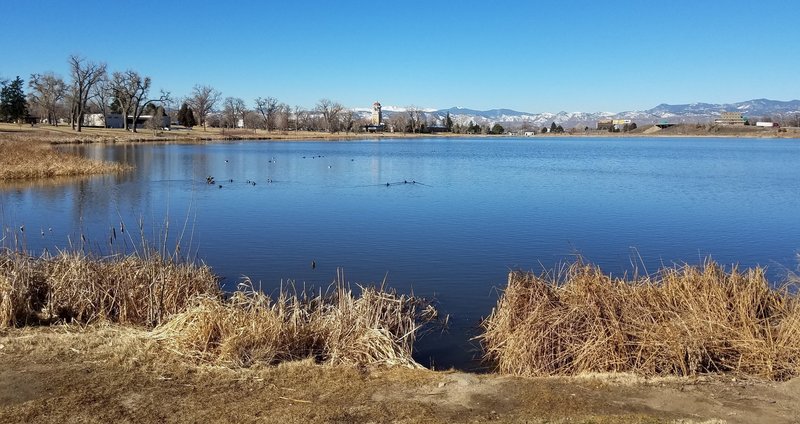 View of Lakeside Amusement Park across Berkeley Lake.