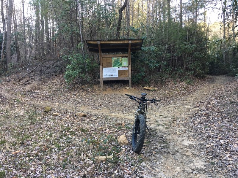 Kiosk at Piney Knob Trails