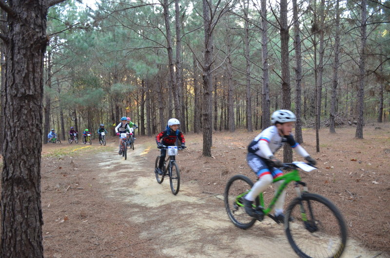 oneof the kid classes at the NOMAMBO Run to the Hills race at Mount Zion