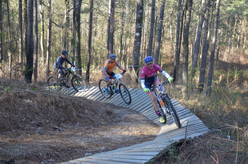 racers flying up the Sandy Hill Berm