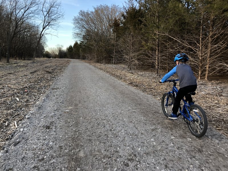 gravel section of the trail