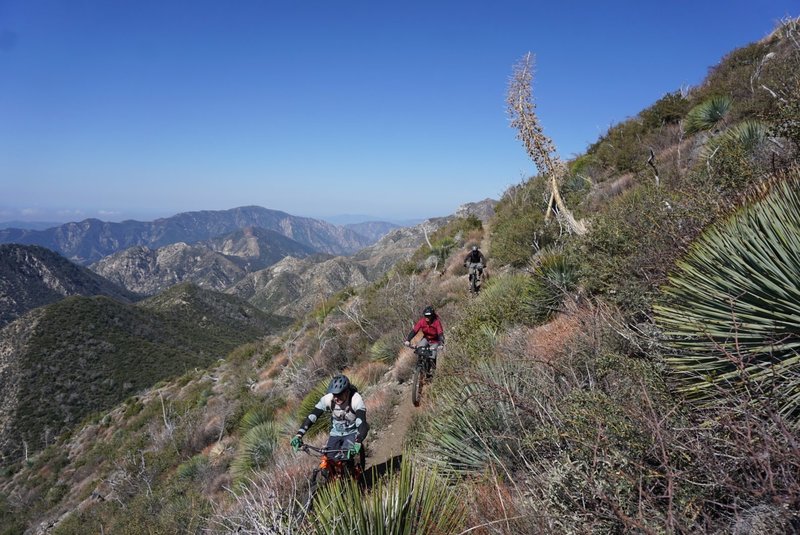 The descent from Lawlor saddle to Red Box offers more epic views of the Angeles National Forest