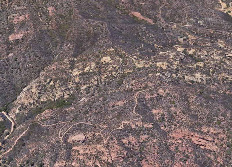 Aerial view of Red Rock Trail