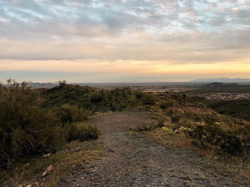 Top of Pain Hill looking SE toward Phoenix