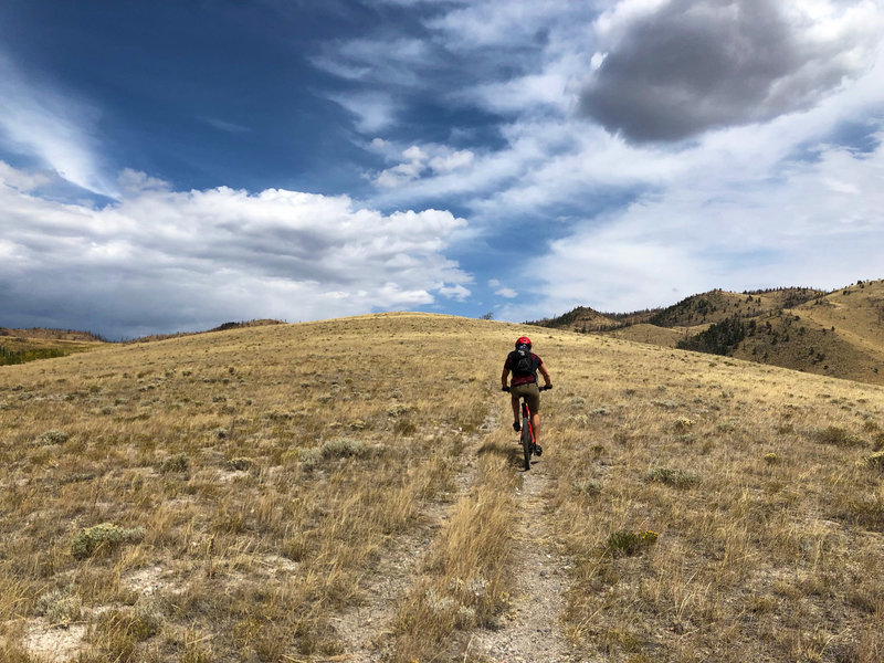 Wide open Wyoming skies while continuing the climb riding south to north.