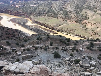 Looking down on Mary's from the new Wrangler singletrack