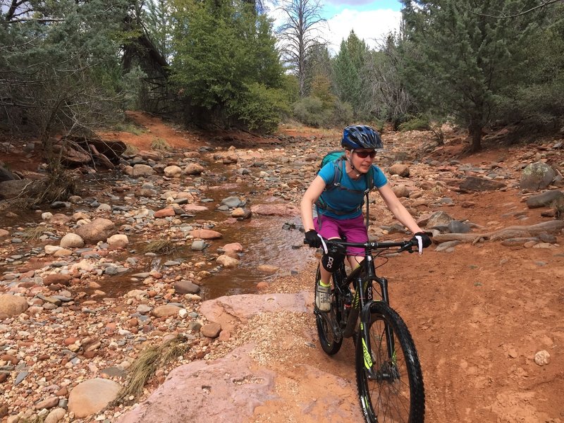 Refreshing water in Dry Creek on Arizona Cypress Trail