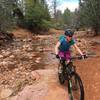 Refreshing water in Dry Creek on Arizona Cypress Trail