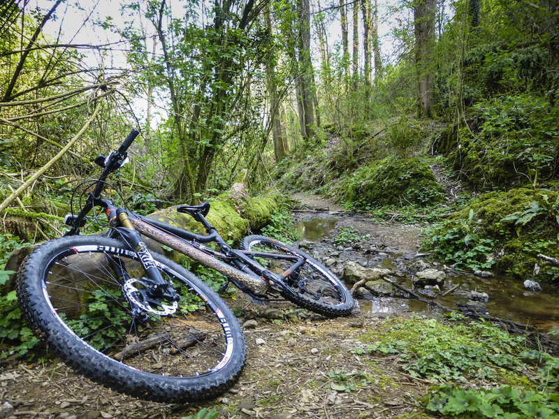 Creek Crossing along the Monte Pallone singletrack