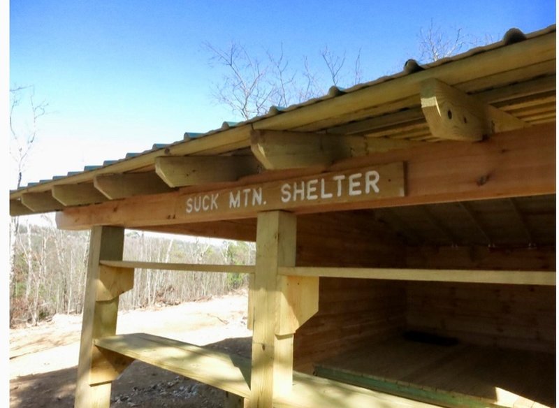 The shelter on Suck Mountain