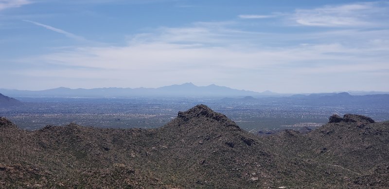 View atop Ridgline looking southeast towards Tucson.