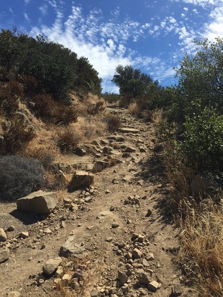 Rocky section leading up the peak of Gaviota Mountain from Gaviota Peak Fire Road