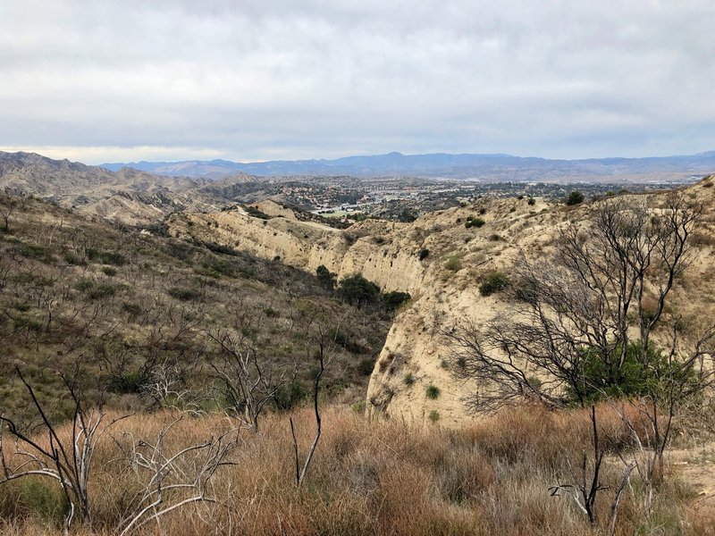 View into Santa Clarita. Stevenson Ranch in the center