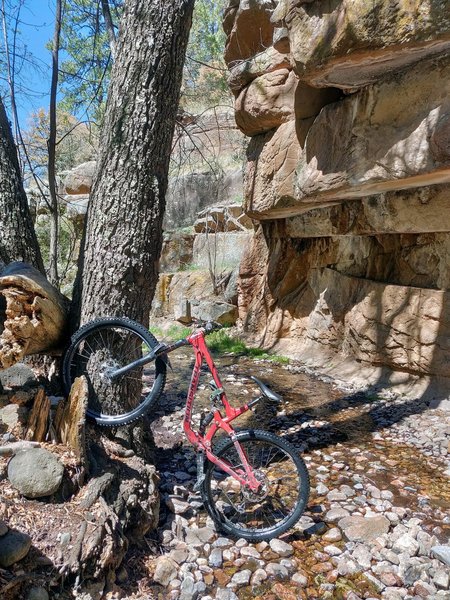 Narrow canyon walls and flowing water make the fist part of this ride a beautiful experience.