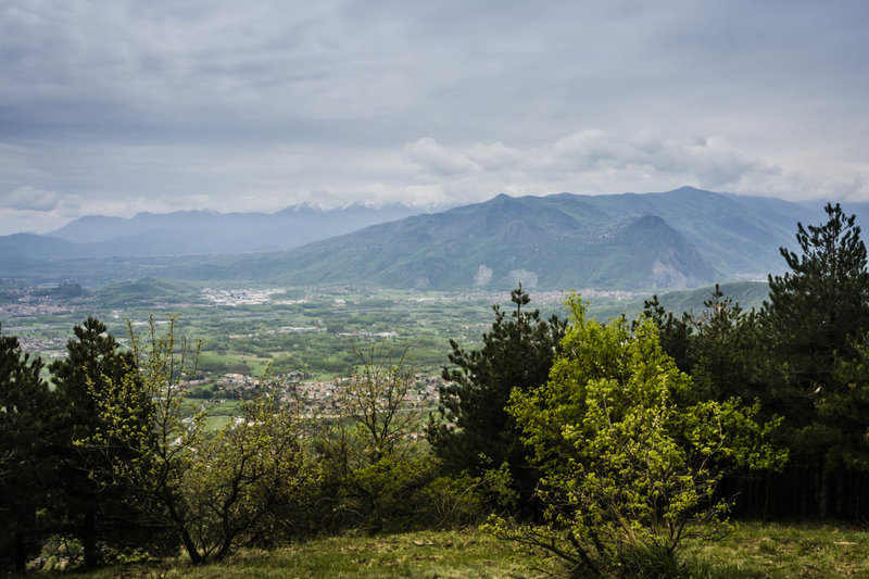 The view across val Susa valley from Pilone Mollar