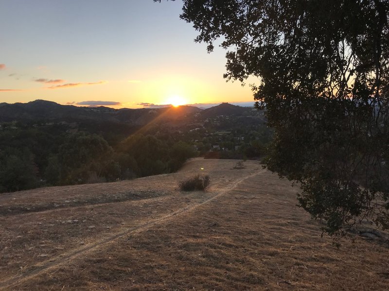 Straightaway on the lower portion of Topanga-Calabasas Connector descent