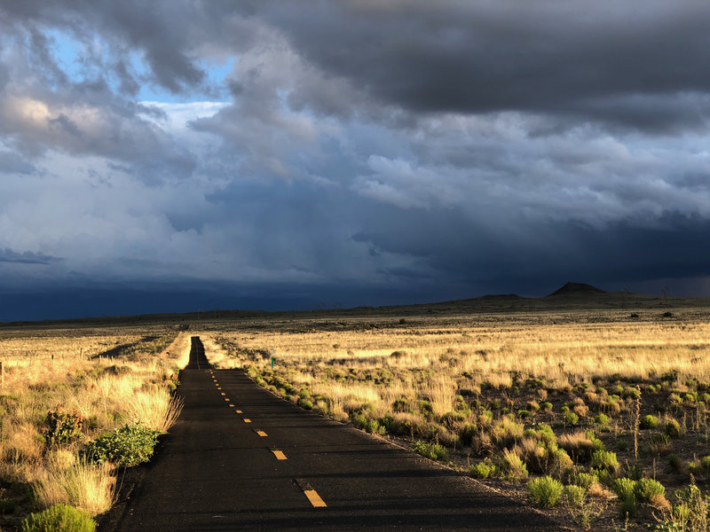 View of Paseo De La Mesa Trail Surface and landscape, 2019.