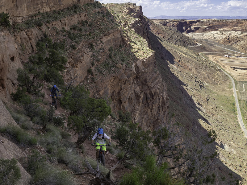 Looking back at the tame part of the portal trail